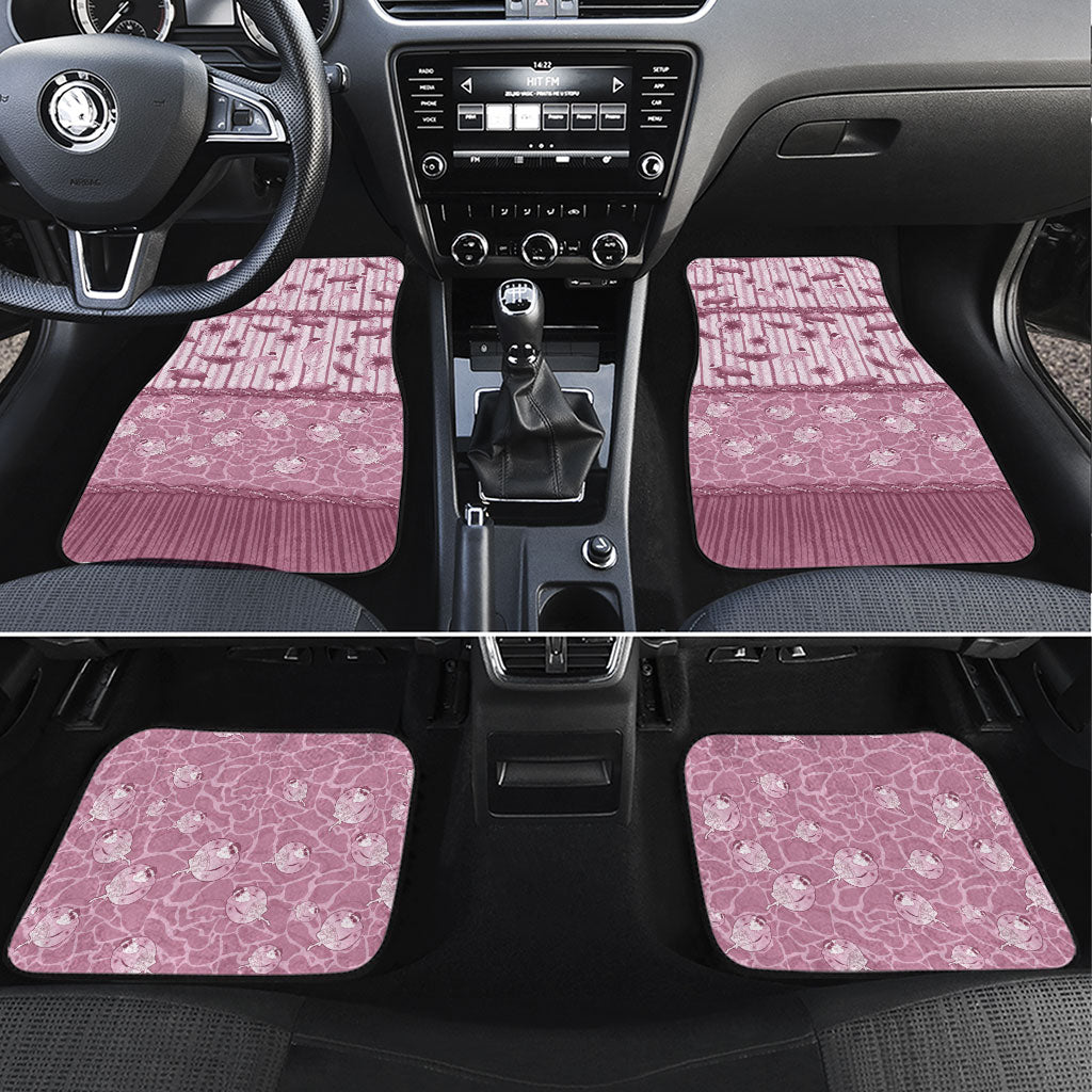 Hawaii Christmas In July Car Mats Dusty Pink Mele Kalikimaka Sea Animals DT05 Set 4pcs Pink - Polynesian Pride