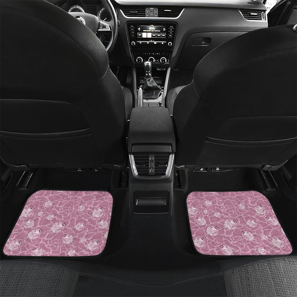 Hawaii Christmas In July Car Mats Dusty Pink Mele Kalikimaka Sea Animals