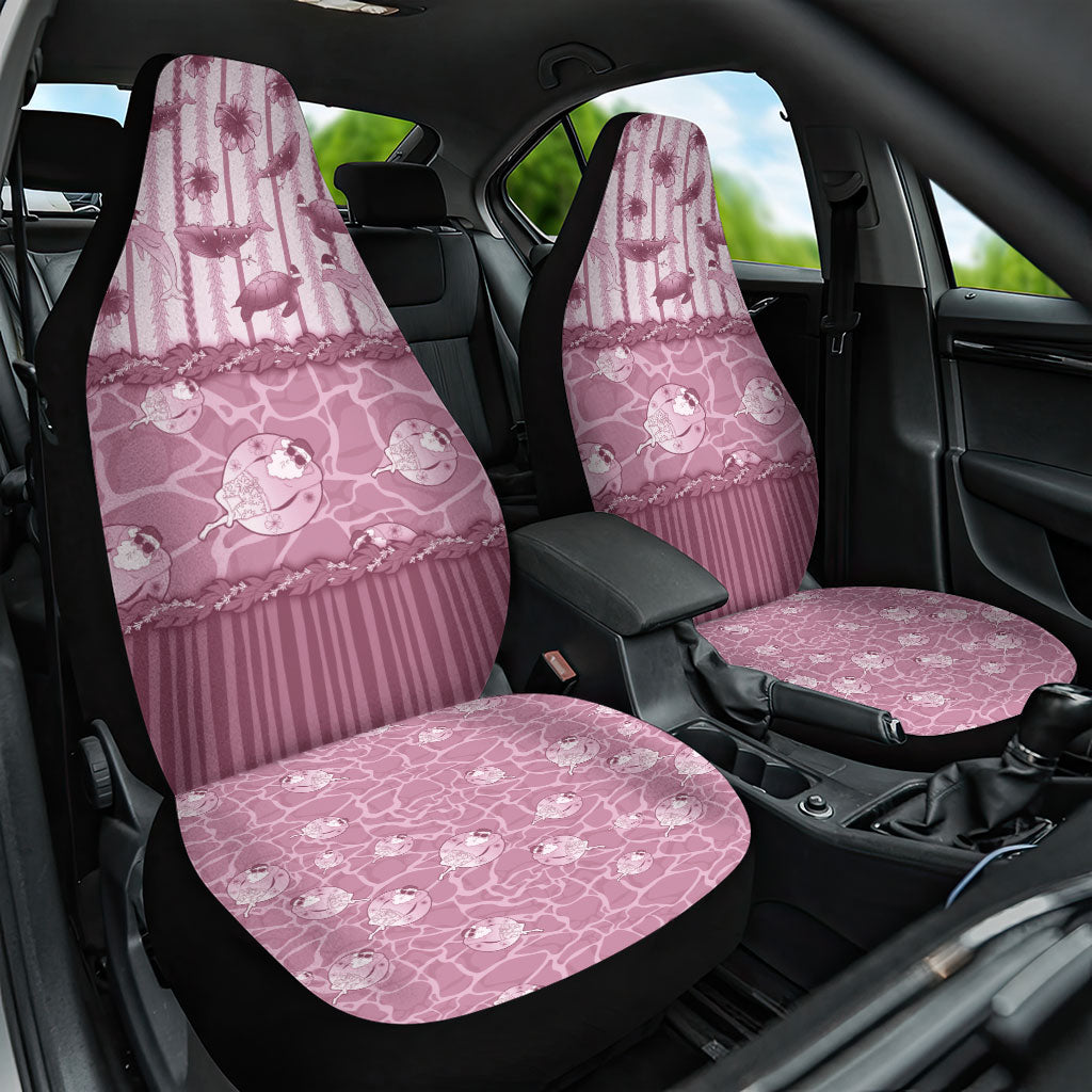 Hawaii Christmas In July Car Seat Cover Dusty Pink Mele Kalikimaka Sea Animals DT05 One Size Pink - Polynesian Pride