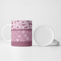 Hawaii Christmas In July Ceramic Mug Dusty Pink Mele Kalikimaka Sea Animals
