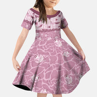 Hawaii Christmas In July Family Matching Long Sleeve Bodycon Dress and Hawaiian Shirt Dusty Pink Mele Kalikimaka Sea Animals DT05 Daughter's Dress Pink - Polynesian Pride