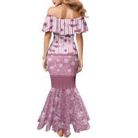 Hawaii Christmas In July Family Matching Mermaid Dress and Hawaiian Shirt Dusty Pink Mele Kalikimaka Sea Animals DT05 - Polynesian Pride
