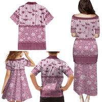 Hawaii Christmas In July Family Matching Puletasi and Hawaiian Shirt Dusty Pink Mele Kalikimaka Sea Animals DT05 - Polynesian Pride