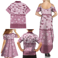 Hawaii Christmas In July Family Matching Summer Maxi Dress and Hawaiian Shirt Dusty Pink Mele Kalikimaka Sea Animals DT05 - Polynesian Pride