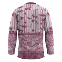 Hawaii Christmas In July Hockey Jersey Dusty Pink Mele Kalikimaka Sea Animals DT05 - Polynesian Pride