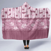 Hawaii Christmas In July Hooded Blanket Dusty Pink Mele Kalikimaka Sea Animals DT05 One Size Pink - Polynesian Pride