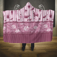 Hawaii Christmas In July Hooded Blanket Dusty Pink Mele Kalikimaka Sea Animals DT05 - Polynesian Pride