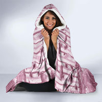 Hawaii Christmas In July Hooded Blanket Dusty Pink Mele Kalikimaka Sea Animals DT05 - Polynesian Pride