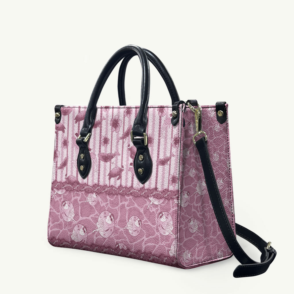Hawaii Christmas In July Leather Bag Dusty Pink Mele Kalikimaka Sea Animals DT05 Pink - Polynesian Pride