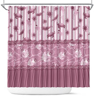 Hawaii Christmas In July Shower Curtain Dusty Pink Mele Kalikimaka Sea Animals DT05 Pink - Polynesian Pride