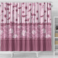 Hawaii Christmas In July Shower Curtain Dusty Pink Mele Kalikimaka Sea Animals DT05 - Polynesian Pride