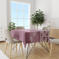 Hawaii Christmas In July Tablecloth Dusty Pink Mele Kalikimaka Sea Animals