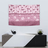 Hawaii Christmas In July Tapestry Dusty Pink Mele Kalikimaka Sea Animals
