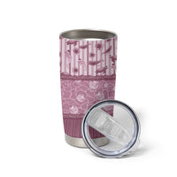 Hawaii Christmas In July Tumbler Cup Dusty Pink Mele Kalikimaka Sea Animals DT05 - Polynesian Pride