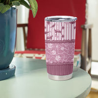 Hawaii Christmas In July Tumbler Cup Dusty Pink Mele Kalikimaka Sea Animals DT05 - Polynesian Pride