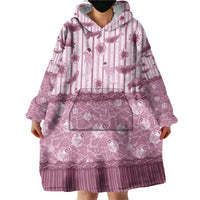 Hawaii Christmas In July Wearable Blanket Hoodie Dusty Pink Mele Kalikimaka Sea Animals DT05 - Polynesian Pride