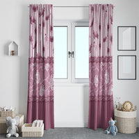 Hawaii Christmas In July Window Curtain Dusty Pink Mele Kalikimaka Sea Animals