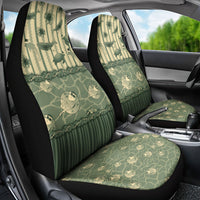 Hawaii Christmas In July Car Seat Cover Olive Green Mele Kalikimaka Sea Animals DT05 - Polynesian Pride