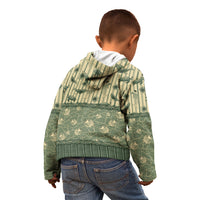 Hawaii Christmas In July Kid Hoodie Olive Green Mele Kalikimaka Sea Animals DT05 - Polynesian Pride