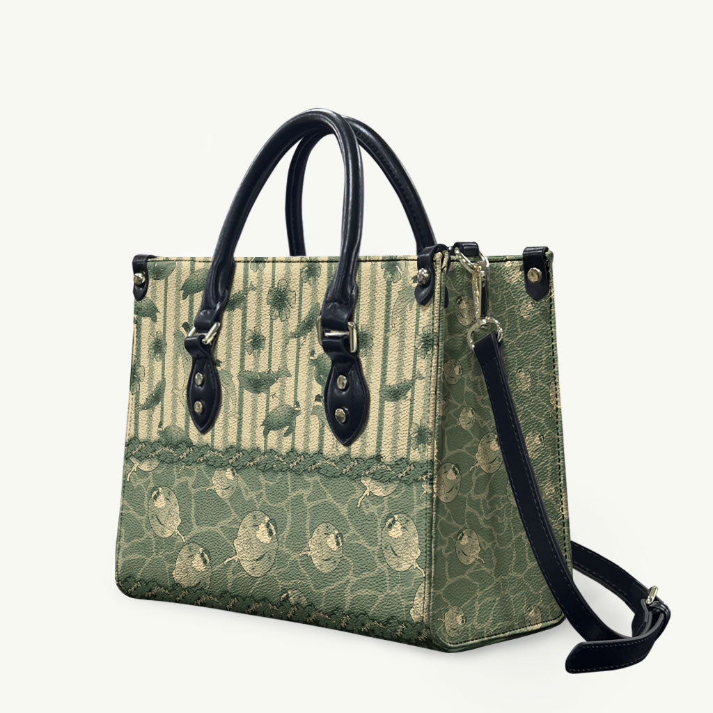 Hawaii Christmas In July Leather Bag Olive Green Mele Kalikimaka Sea Animals DT05 Green - Polynesian Pride
