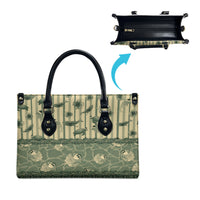 Hawaii Christmas In July Leather Bag Olive Green Mele Kalikimaka Sea Animals