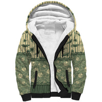 Hawaii Christmas In July Sherpa Hoodie Olive Green Mele Kalikimaka Sea Animals DT05 Unisex Green - Polynesian Pride