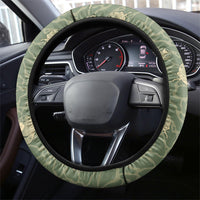 Hawaii Christmas In July Steering Wheel Cover Olive Green Mele Kalikimaka Sea Animals DT05 - Polynesian Pride