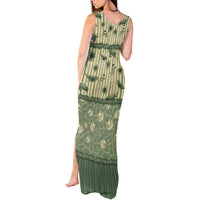 Hawaii Christmas In July Tank Maxi Dress Olive Green Mele Kalikimaka Sea Animals DT05 - Polynesian Pride