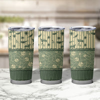 Hawaii Christmas In July Tumbler Cup Olive Green Mele Kalikimaka Sea Animals DT05 - Polynesian Pride