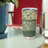 Hawaii Christmas In July Tumbler Cup Olive Green Mele Kalikimaka Sea Animals DT05 - Polynesian Pride