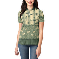 Hawaii Christmas In July Women Polo Shirt Olive Green Mele Kalikimaka Sea Animals DT05 - Polynesian Pride