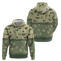 Hawaii Christmas In July Zip Hoodie Olive Green Mele Kalikimaka Sea Animals DT05 - Polynesian Pride