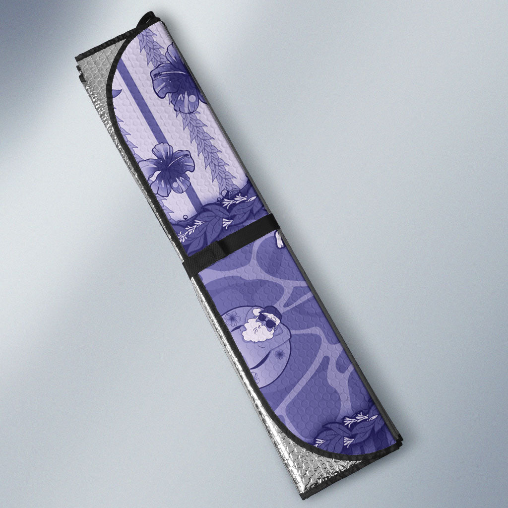 Hawaii Christmas In July Auto Sun Shade Amethyst Purple Mele Kalikimaka Sea Animals