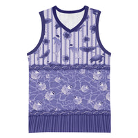 Hawaii Christmas In July Basketball Jersey Amethyst Purple Mele Kalikimaka Sea Animals DT05 Unisex Purple - Polynesian Pride