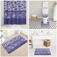 Hawaii Christmas In July Bathroom Set Amethyst Purple Mele Kalikimaka Sea Animals