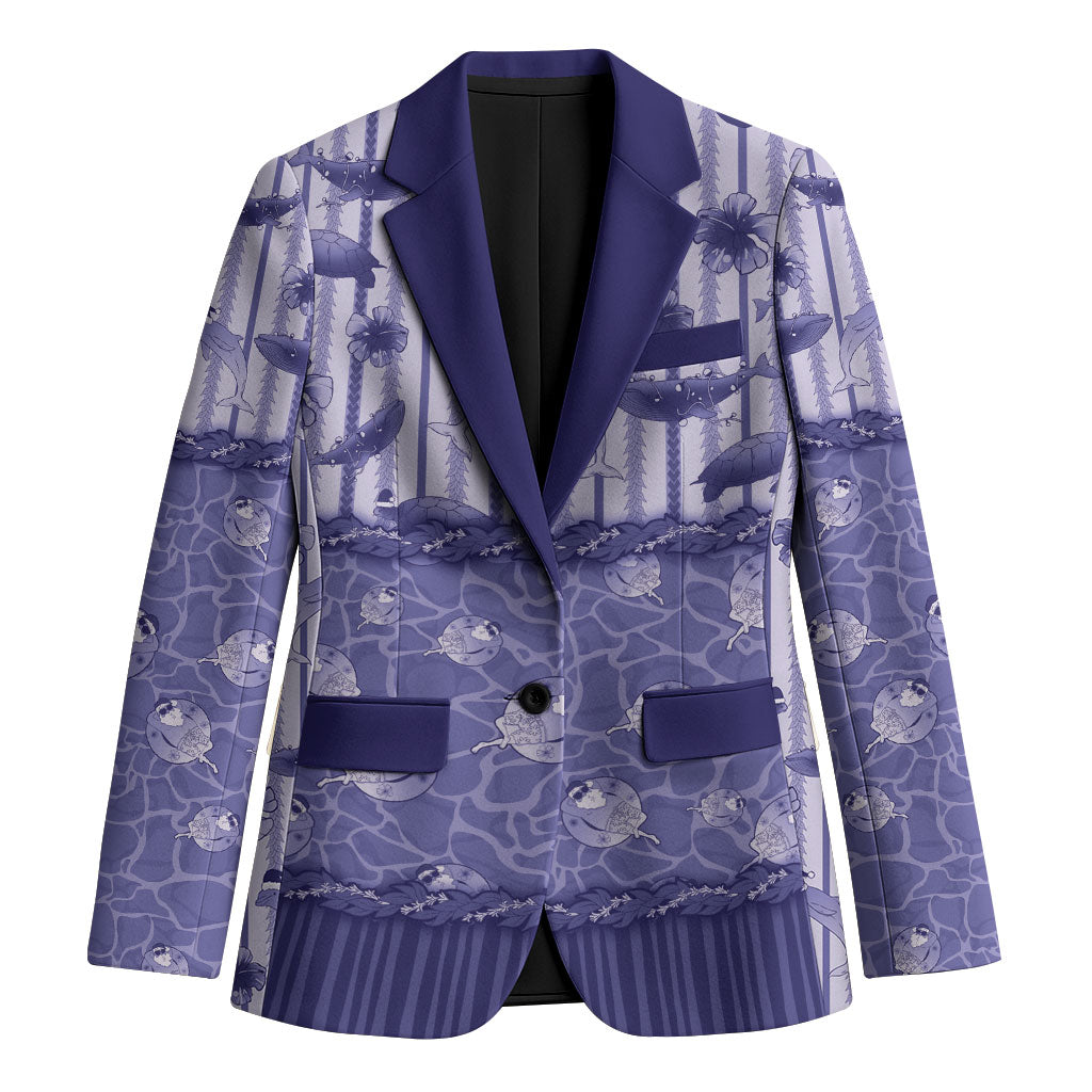 Hawaii Christmas In July Blazer Amethyst Purple Mele Kalikimaka Sea Animals DT05 Unisex Purple - Polynesian Pride