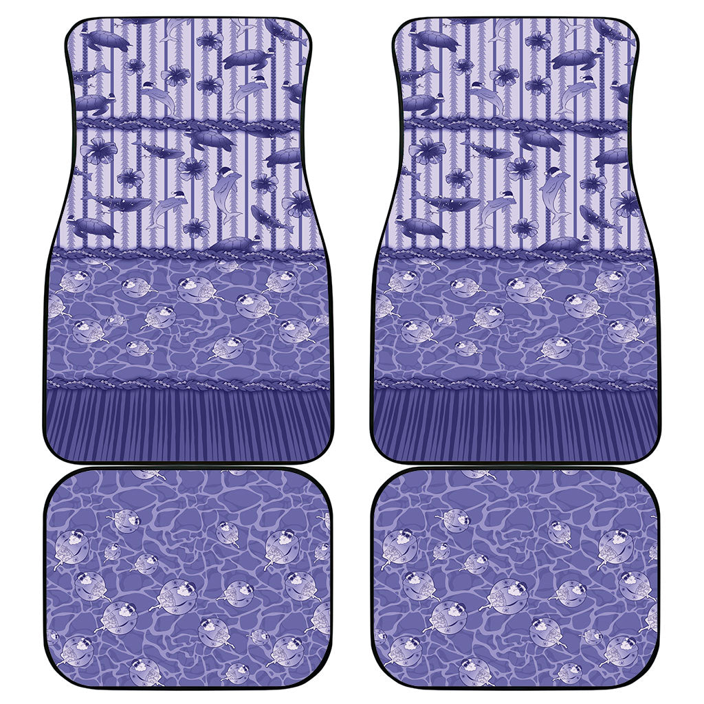 Hawaii Christmas In July Car Mats Amethyst Purple Mele Kalikimaka Sea Animals