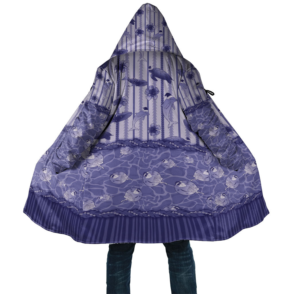 Hawaii Christmas In July Cloak Amethyst Purple Mele Kalikimaka Sea Animals DT05 Unisex Purple - Polynesian Pride