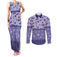 Hawaii Christmas In July Couples Matching Tank Maxi Dress and Long Sleeve Button Shirt Amethyst Purple Mele Kalikimaka Sea Animals DT05 Purple - Polynesian Pride