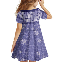 Hawaii Christmas In July Family Matching Off The Shoulder Long Sleeve Dress and Hawaiian Shirt Amethyst Purple Mele Kalikimaka Sea Animals DT05 - Polynesian Pride