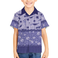 Hawaii Christmas In July Family Matching Off Shoulder Short Dress and Hawaiian Shirt Amethyst Purple Mele Kalikimaka Sea Animals DT05 Son's Shirt Purple - Polynesian Pride