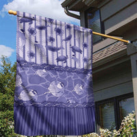 Hawaii Christmas In July Garden Flag Amethyst Purple Mele Kalikimaka Sea Animals DT05 - Polynesian Pride