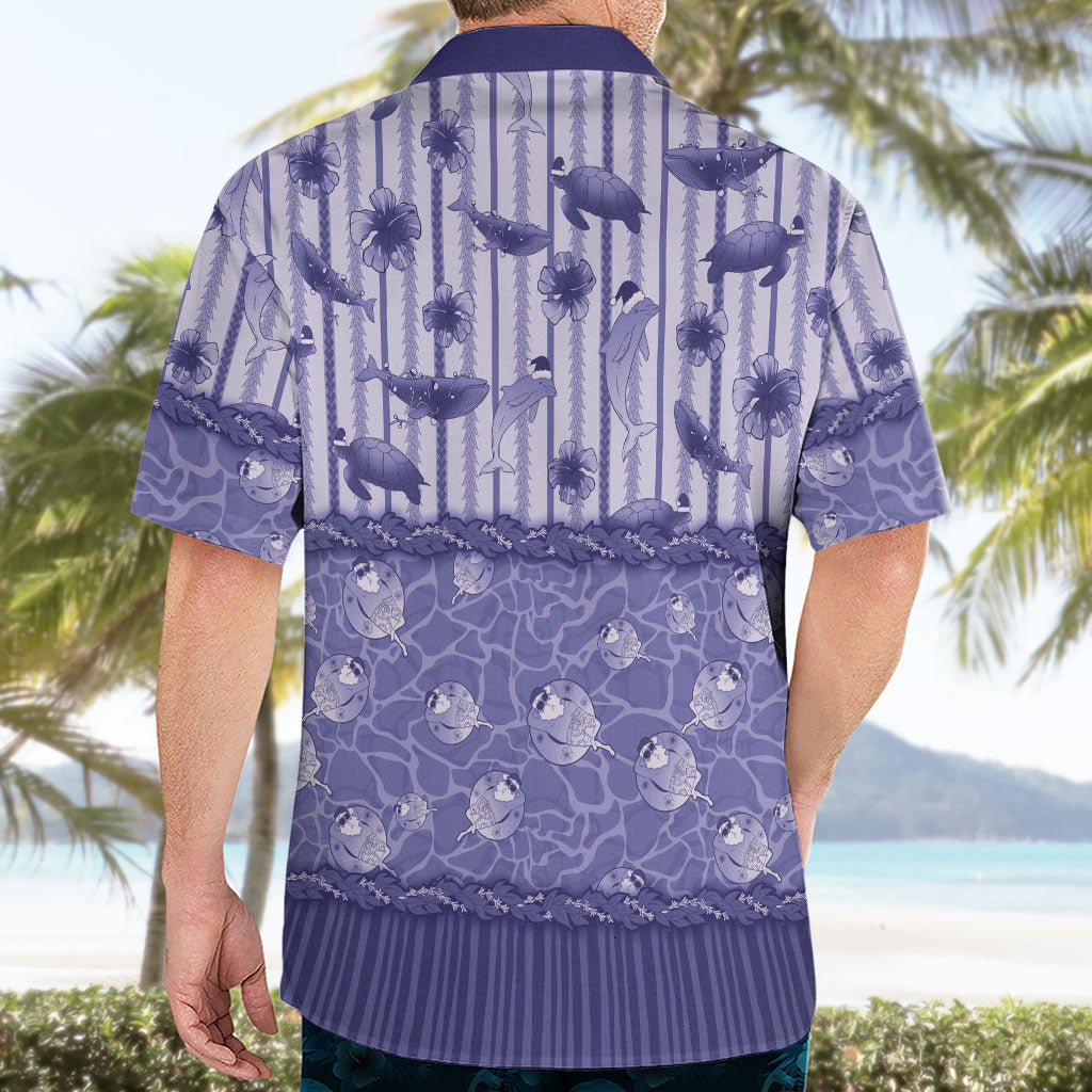 Hawaii Christmas In July Hawaiian Shirt Amethyst Purple Mele Kalikimaka Sea Animals DT05 - Polynesian Pride