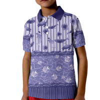 Hawaii Christmas In July Kid Polo Shirt Amethyst Purple Mele Kalikimaka Sea Animals DT05 Kid Purple - Polynesian Pride