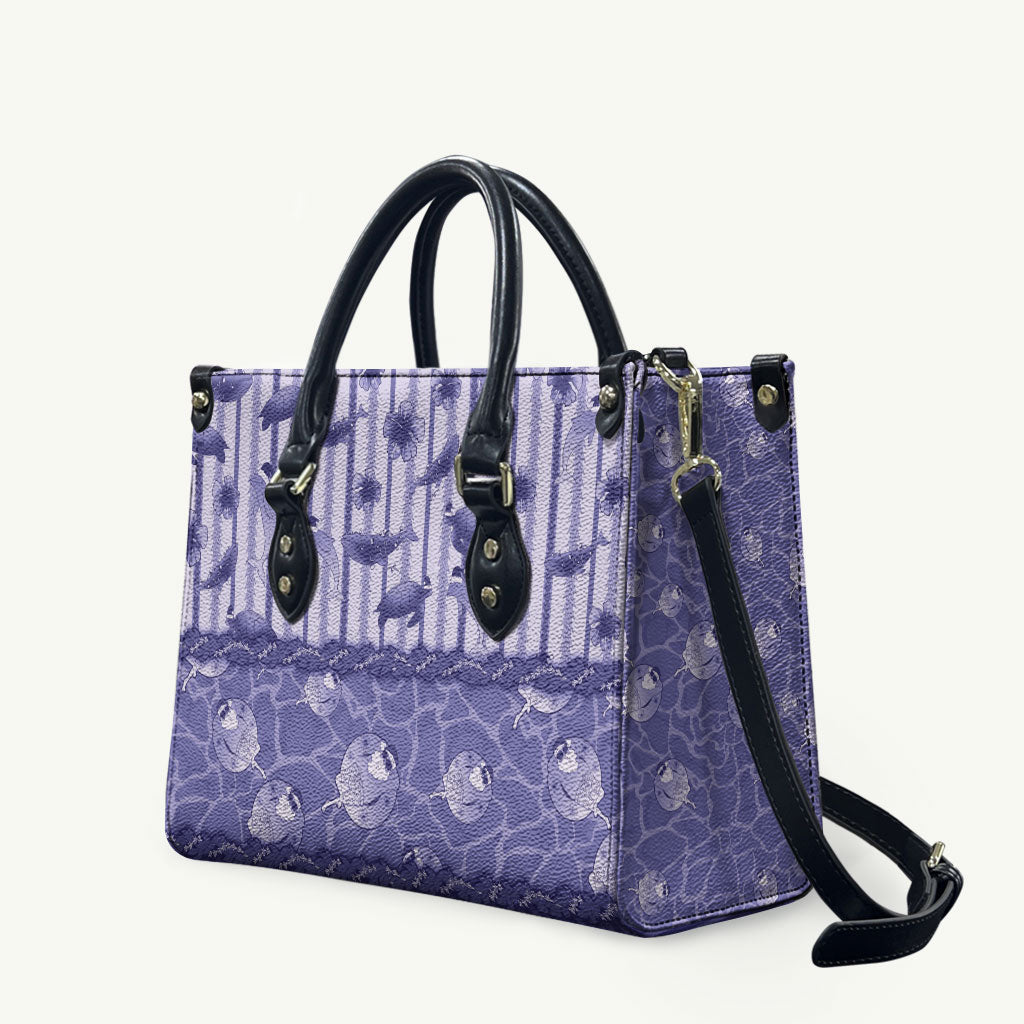 Hawaii Christmas In July Leather Bag Amethyst Purple Mele Kalikimaka Sea Animals DT05 Purple - Polynesian Pride