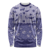 Hawaii Christmas In July Long Sleeve Shirt Amethyst Purple Mele Kalikimaka Sea Animals DT05 Unisex Purple - Polynesian Pride