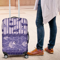 Hawaii Christmas In July Luggage Cover Amethyst Purple Mele Kalikimaka Sea Animals DT05 Purple - Polynesian Pride