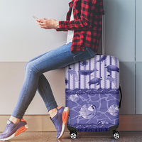 Hawaii Christmas In July Luggage Cover Amethyst Purple Mele Kalikimaka Sea Animals DT05 - Polynesian Pride