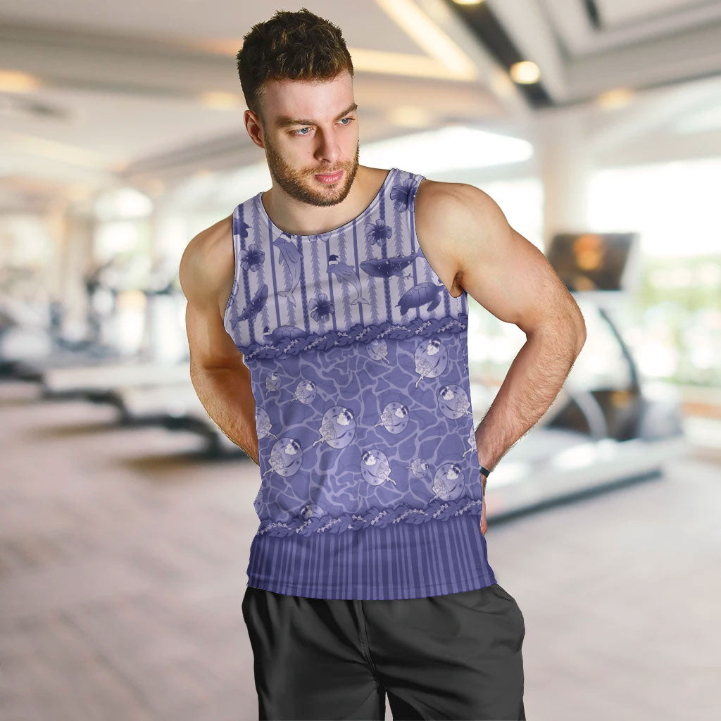 Hawaii Christmas In July Men Tank Top Amethyst Purple Mele Kalikimaka Sea Animals DT05 Purple - Polynesian Pride