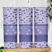Hawaii Christmas In July Skinny Tumbler Amethyst Purple Mele Kalikimaka Sea Animals DT05 - Polynesian Pride